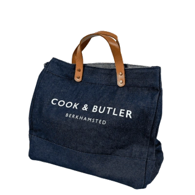Cook & Butler Demin Market Bag In Black