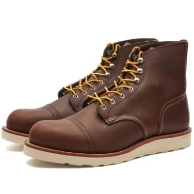 Red Wing Shoes 8088 Heritage 6" Iron Ranger Boot Amber Harness In Red