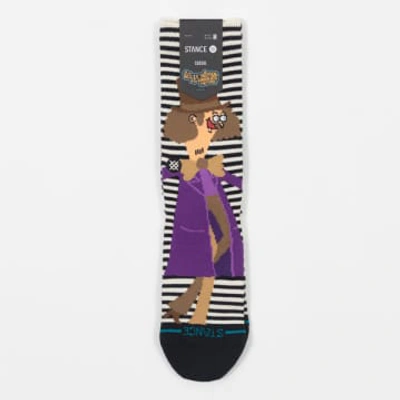 Stance Willy Wonka Collaboration Oompa Loompa Socks In Black & White
