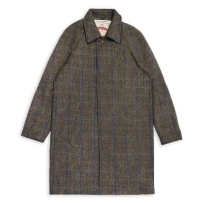 Burrows And Hare Gladstone Harris Tweed Overcoat In Brown