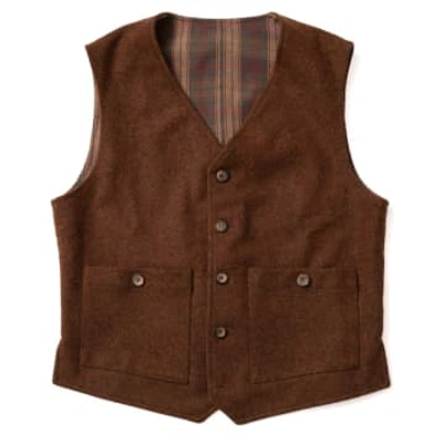 A Piece Of Chic Gilet Compagnon Wool In Burgundy