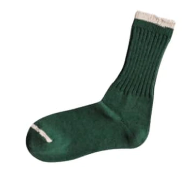 Nishiguchi Katsushita Amazon Green Silk + Cotton Lounge Socks