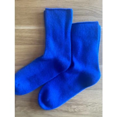 Manufacturedculture Cashmere Socks- Blue