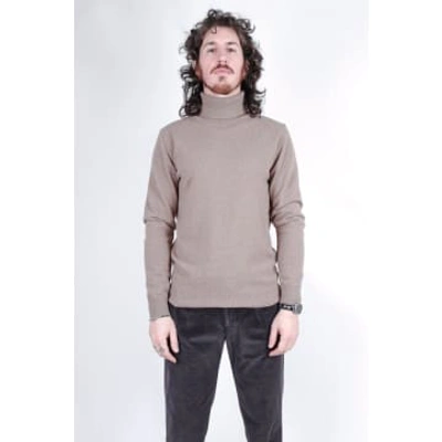 Daniele Fiesoli Roll Neck Sweater Taupe In Gray