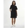 KNOWLEDGE COTTON APPAREL 2200019 SEERSUCKER SHORT SHIRT DRESS BLACK JET