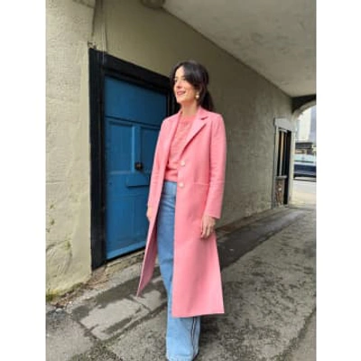 Harris Wharf London Long Boxy Coat In Pink