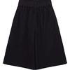 KNOWLEDGE COTTON APPAREL 2050014 EVE CULOTTE HIGH-RISE EXTRA WIDE SHORTS BLACK JET