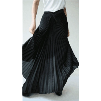 Lora Gene The Black Anais Pleated Skirt By