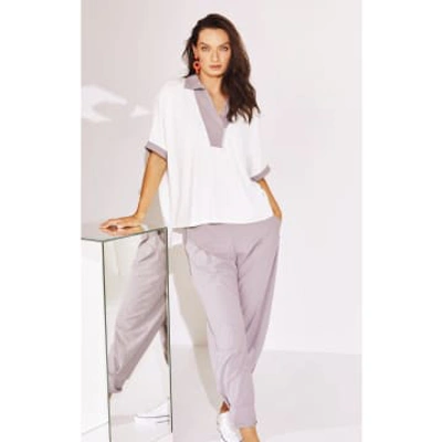 Naya Tuck Trouser Mink In White