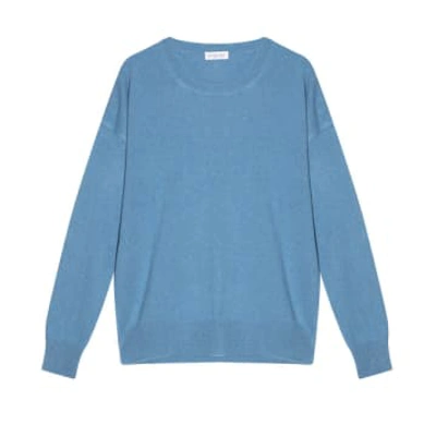 Cashmere-fashion-store Engage Kashmir Sweater Round Neckline In Blue