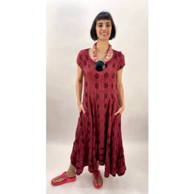 Grizas Red Dress With Abstract Print