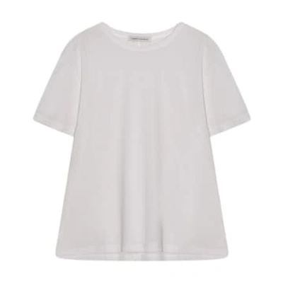 Cashmere-fashion-store Trusted Handwork Organic Cotton T-shirt Palermo Circular Neckline Short-sleeved In Neutral