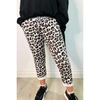 RED WHOLESALE LEOPARD PRINT CASUAL COTTON TROUSERS