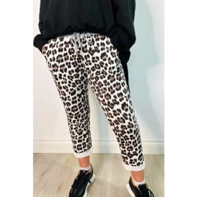 Red Wholesale Leopard Print Casual Cotton Trousers In Red