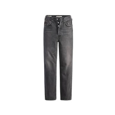 Levi's Jean Gris Ribcage Straight Ankle In Gray