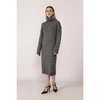 DIXIE DIXIE LAYERED KNIT ROLL NECK DRESS