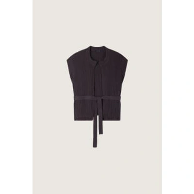 Soeur Akira Knitted Waistcoat In Black
