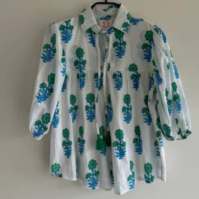 Victoria Dunn 'middleton' Blouse In Blue