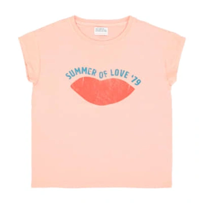 Sisters Department Short Lips Sleeve T -shirt In Pink