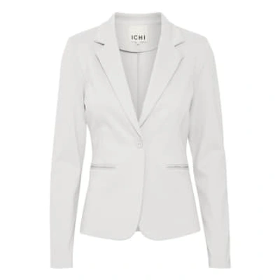 Ichi Kate Blazer-silver Grey-20101801 In Metallic