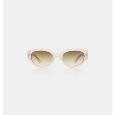 A.kjaerbede Winnie Cream Bone Sunglasses In Neutrals