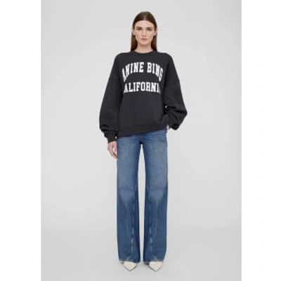 Anine Bing Grey Miles Sweatshirt In Black