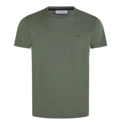 Calvin Klein Menswear Smooth Cotton T-shirt In Green