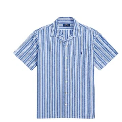Ralph Lauren Menswear Short Sleeve Sport Shirt In Blue