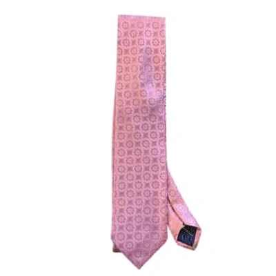 Eton Floral Woven Silk Tie In Pink