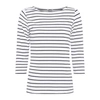 GREAT PLAINS ESSENTIAL JERSEY TOP OPTIC BLACK/WHITE ORGANIC COTTON