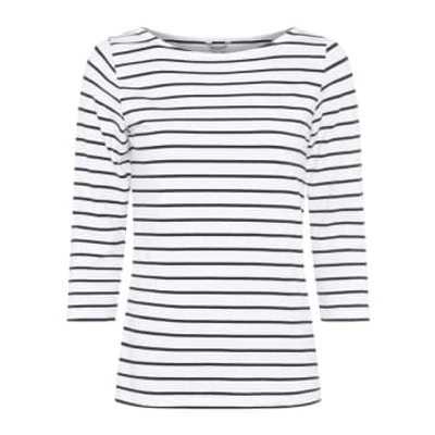 Great Plains Essential Jersey Top Optic Black/white Organic Cotton