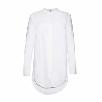 Great Plains Core Oxford Longline Cotton Shirt Organic Cotton White