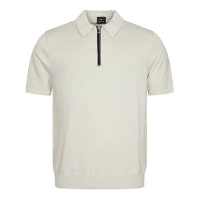 Paul Smith Knitted Polo Shirt In Grey