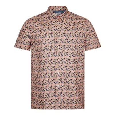 Paul Smith Palm Tree Short Sleeve Shirt In Pink