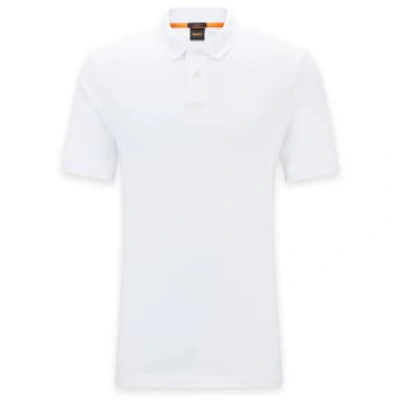 Hugo Boss New Passenger Polo In Bianco