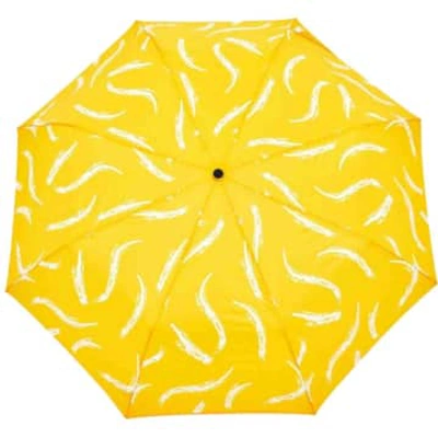 Original Duckhead Saffron Brush Compact Eco-friendly Umbrella In Yellow