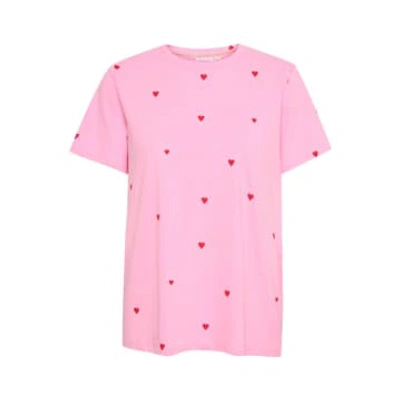 Saint Tropez Dagni T-shirt In Bonbon Harts In Pink