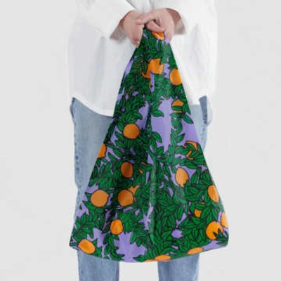 Baggu Orange Tree Periwinkle Standard Reusable Bag