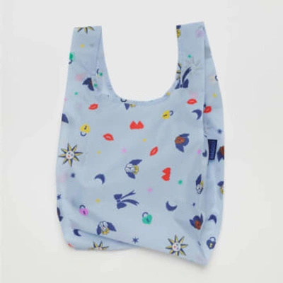 Baggu Ditsy Charms Baby Size Reusable Bag In Blue