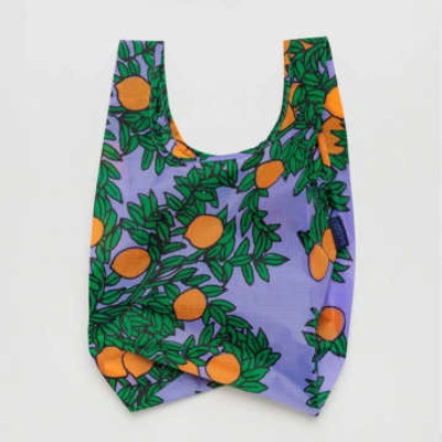Baggu Orange Tree Periwinkle Baby Size Reusable Bag
