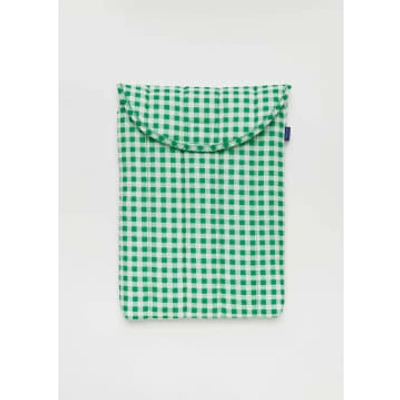 Baggu Puffy Laptop Sleeve 13/14" In Green