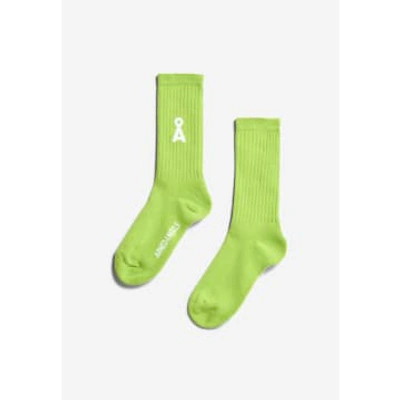 Armedangels Saamus Organic Cotton Socks | Super Lime In Green