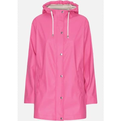 Ilse Jacobsen Short Raincoat In Magenta In Pink