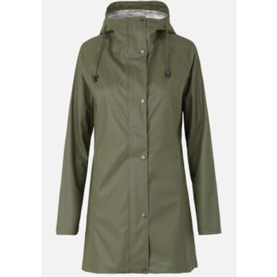 Ilse Jacobsen Short Raincoat In Army In Green