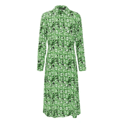 Soaked In Luxury Lina Shirt Dress In Green