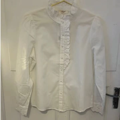 Anorak Ycoo White Cotton Blouse With Frill Detail