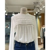 ANORAK YCOO DELICATE LACE EDGED BLOUSE WHITE SHIRT