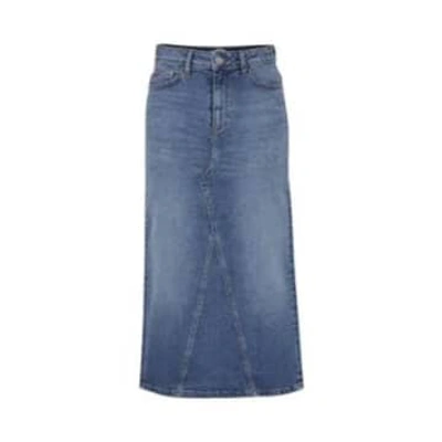 B.young Leya Skirt In Mid Blue Denim