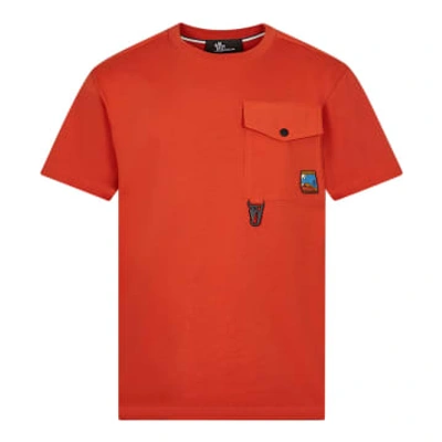 Moncler Hiking Club T-shirt In Orange