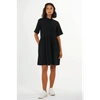 KNOWLEDGE COTTON SEERSUCKER BLACK JET SHIRT DRESS
